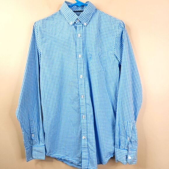 johnnie-O Long Sleeve Gingham Print Embroidered Logo Button Down Shirt 16 - Picture 1 of 6